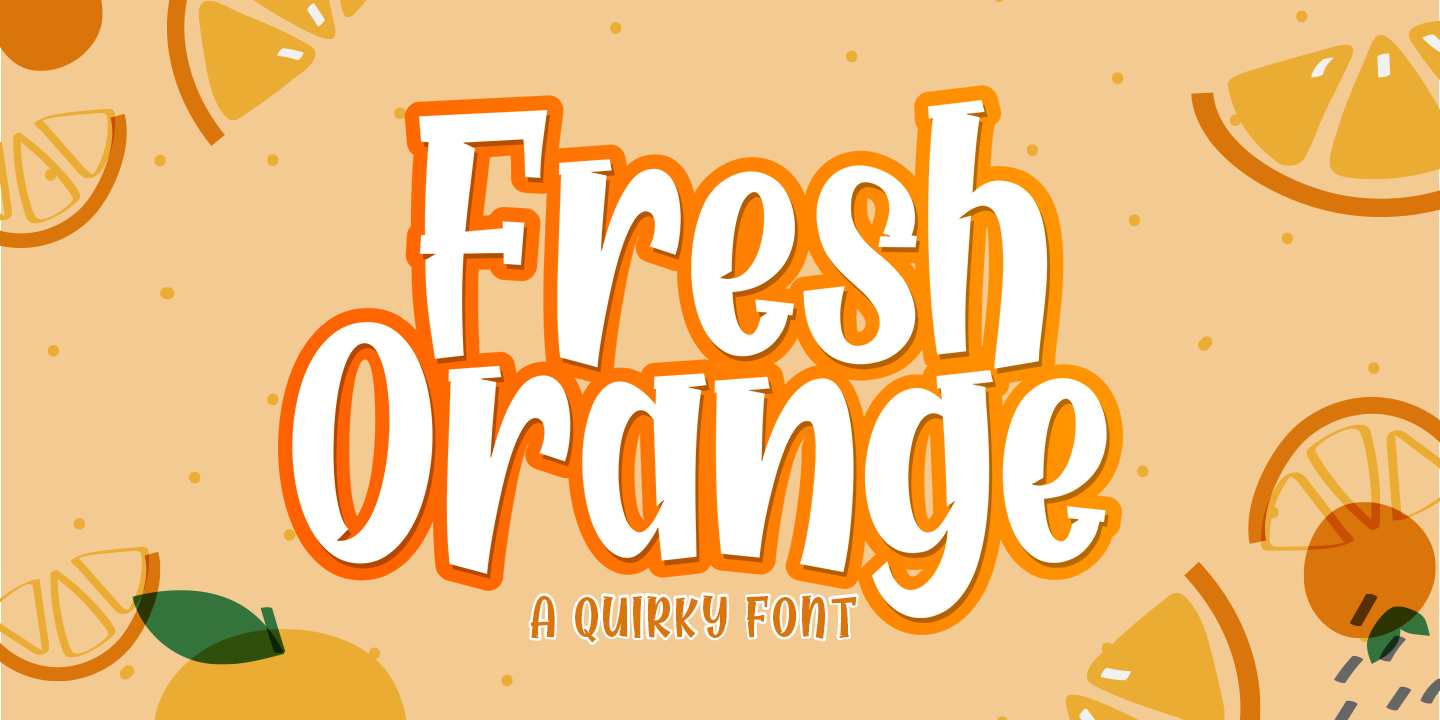 Przykład czcionki Fresh Orange